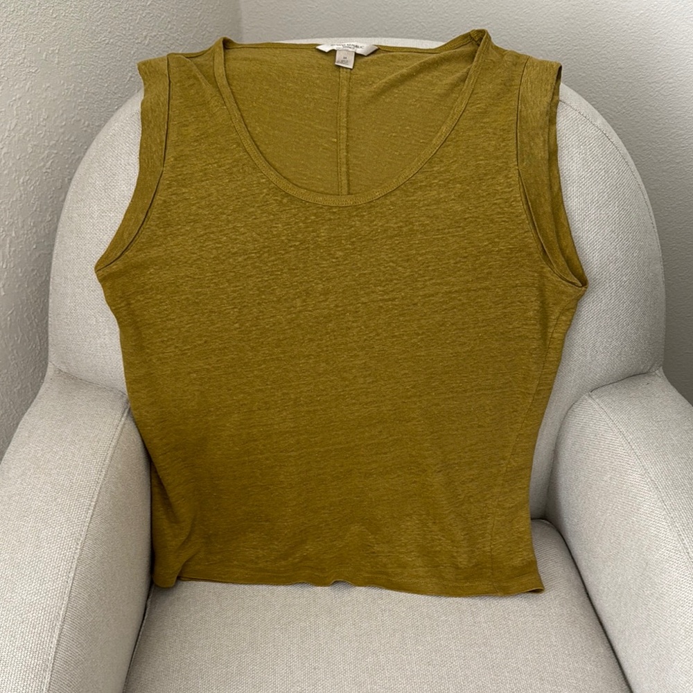 Olive Green Sleeveless Top